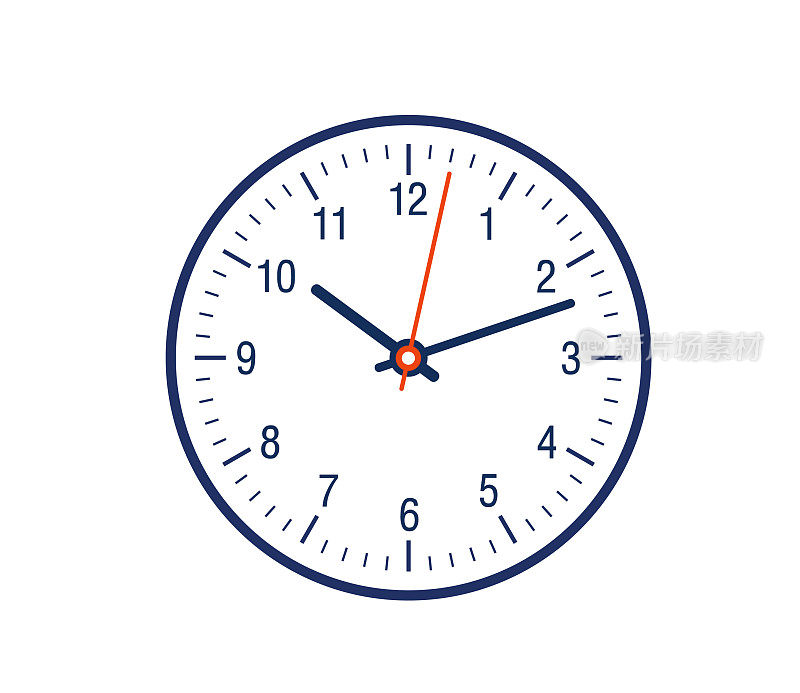 Clock face showing time